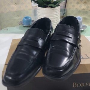 Mens Black Borelli Penny Loafers